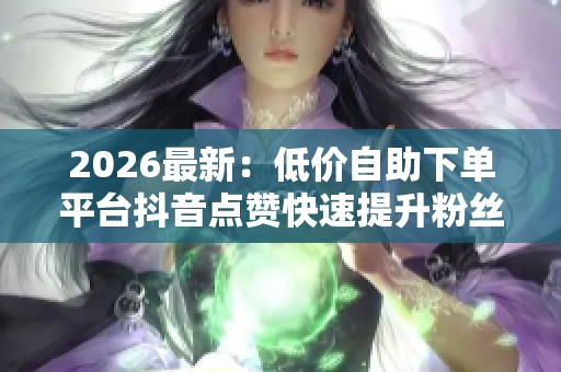 2026最新：低价自助下单平台抖音点赞快速提升粉丝互动热度便捷化
