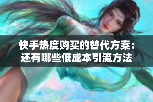 快手热度购买的替代方案：还有哪些低成本引流方法