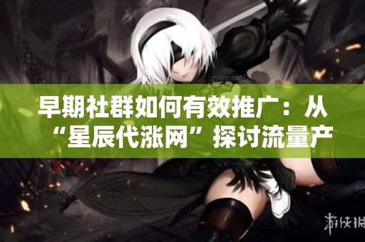早期社群如何有效推广:从“星辰代涨网”探讨流量产业的雏形与发展策略 早期社群如何有效推广:从“星辰代涨网”探讨流量产业的雏形与发展策略