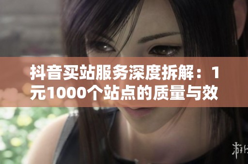 抖音买站服务深度拆解：1元1000个站点的质量与效果评估