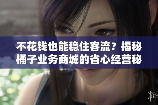 不花钱也能稳住客流？揭秘橘子业务商城的省心经营秘笈