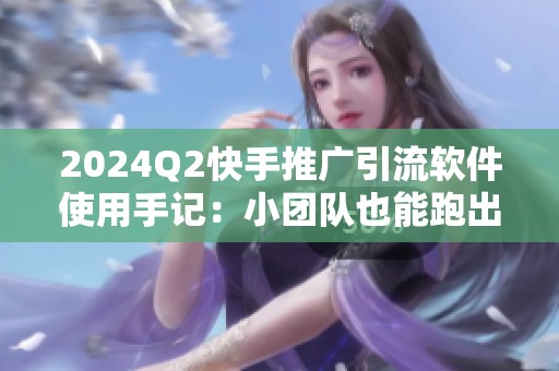 2024Q2快手推广引流软件使用手记：小团队也能跑出投产比