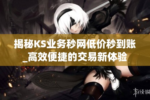 揭秘KS业务秒网低价秒到账_高效便捷的交易新体验