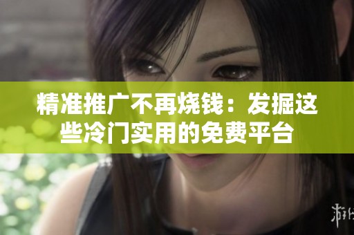 精准推广不再烧钱：发掘这些冷门实用的免费平台