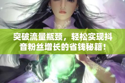 突破流量瓶颈，轻松实现抖音粉丝增长的省钱秘籍！