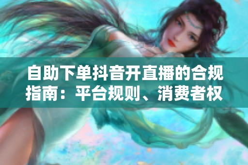 自助下单抖音开直播的合规指南：平台规则、消费者权益与数据安全