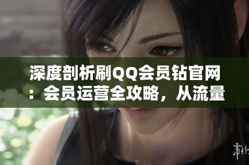 深度剖析刷QQ会员钻官网:会员运营全攻略,从流量吸引到留存管理 深度剖析刷QQ会员钻官网:会员运营全攻略,从流量吸引到留存管理
