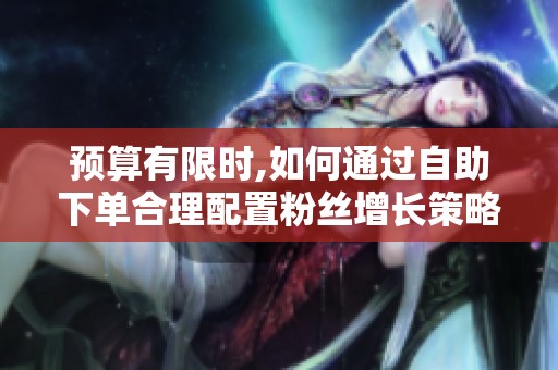 预算有限时,如何通过自助下单合理配置粉丝增长策略? 预算有限时,如何通过自助下单合理配置粉丝增长策略?